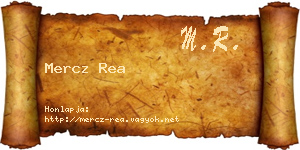 Mercz Rea névjegykártya
